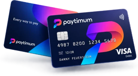 Two Paytimum Visa debit cards