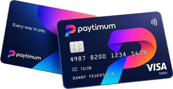 Two Paytimum Visa debit cards